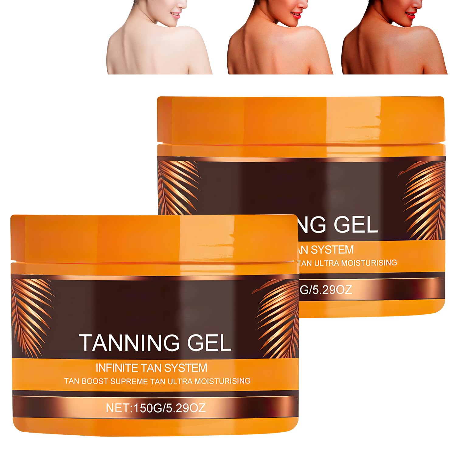 QiFind Luxury Intensive Tanning Gel bottle ready for quick, natural tan