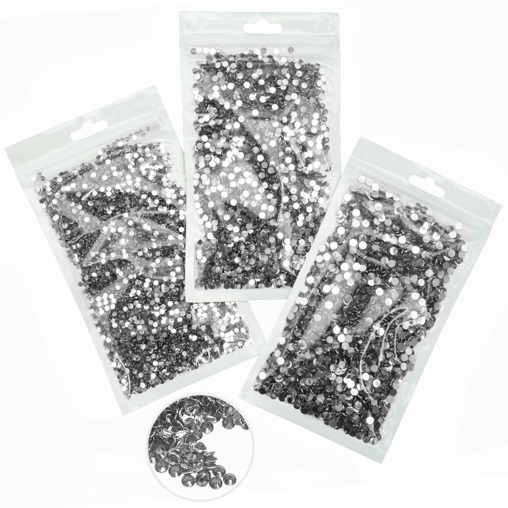 qiipii dark gray resin rhinestones 3mm for nails and crafts with vibrant sparkle