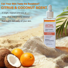 QINJAX packaging featuring tropical fragrance and hydrating formula.