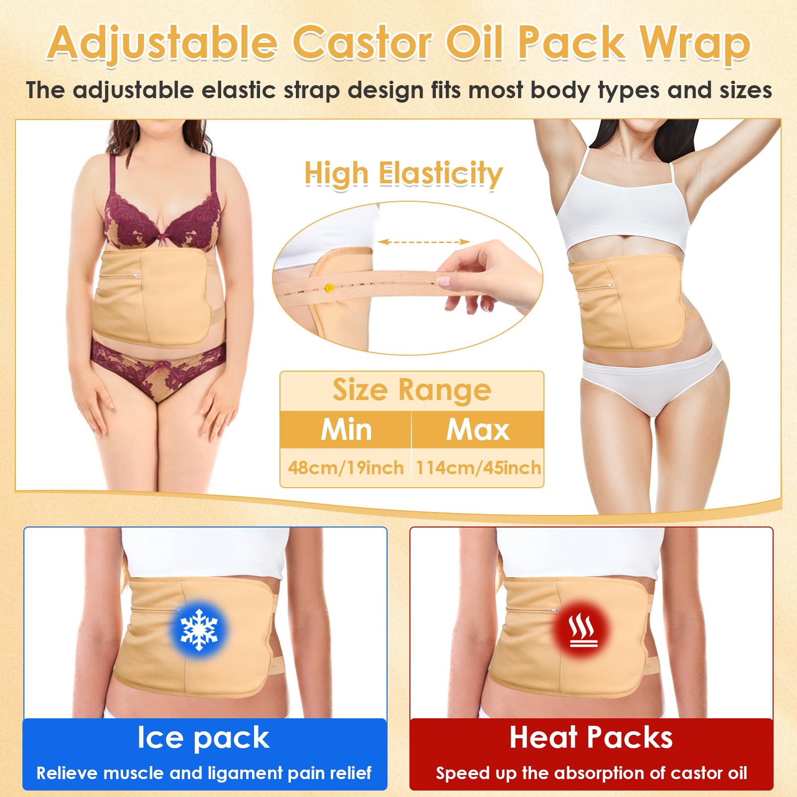 Hand castor oil wrap