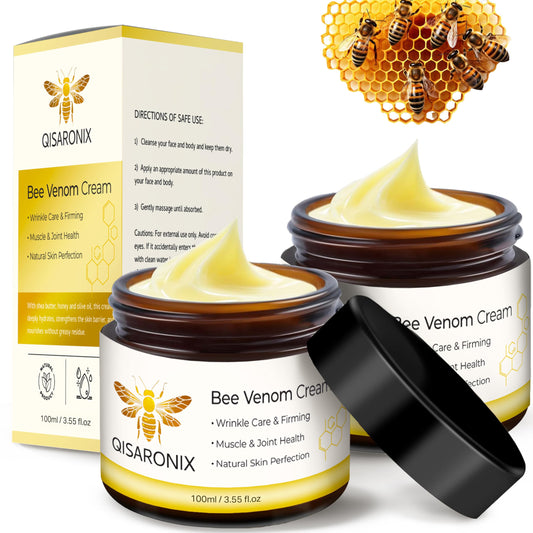 QISARONIX Bee Venom Cream 2-Pack packaging shown for daily use