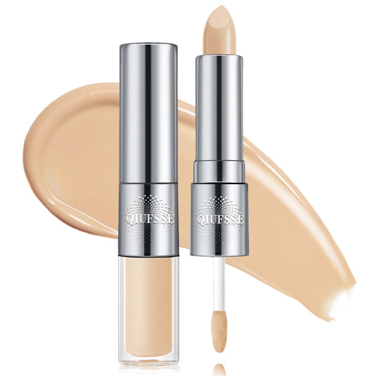 QIUFSSE dual-ended concealer kit with liquid and stick for versatile coverage