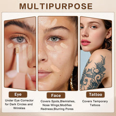 QIUFSSE balm concealer provides precise spot coverage for pores and imperfections.