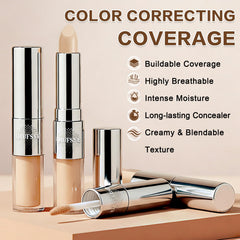 QIUFSSE concealer stick long-wear waterproof finish maintains coverage throughout the day.