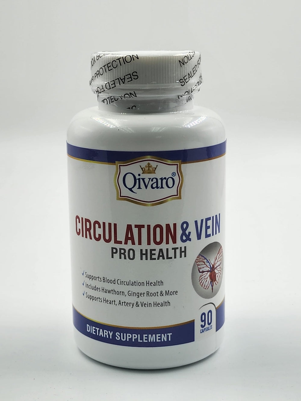 Qivaro Circulation & Vein Pro label close-up