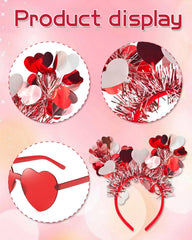 QLINLEAF heart headband sequins catch light for eye-catching day or night wear.