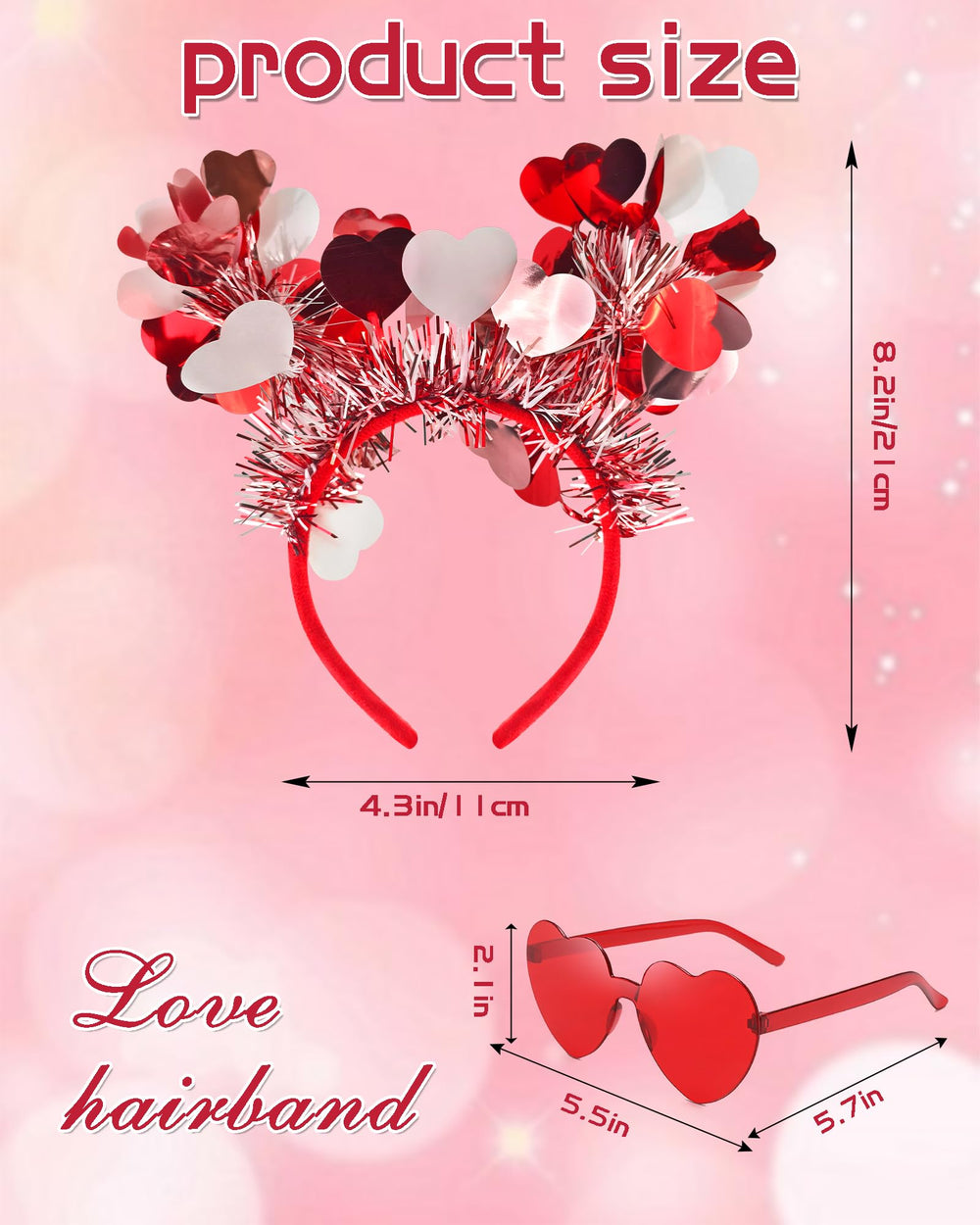 QLINLEAF valentines accessory set offers versatile style for multiple occasions.