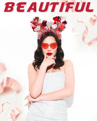 QLINLEAF valentines party look idea with bold red color draws attention gracefully.