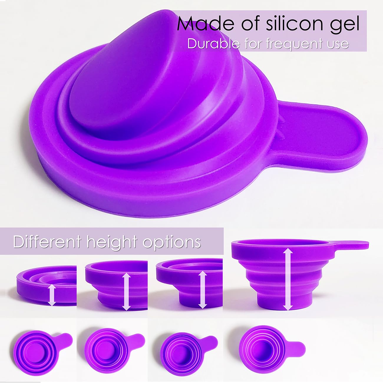 Each cup expanded to hold up to 2 ounces of liquid