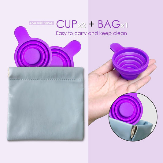 Travel case and compact storage for QMARK collapsible pee cups