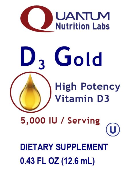 QNL D3 Gold packaging box and bottle