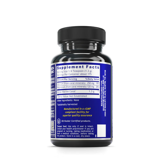 Close-up of calcium and magnesium powder