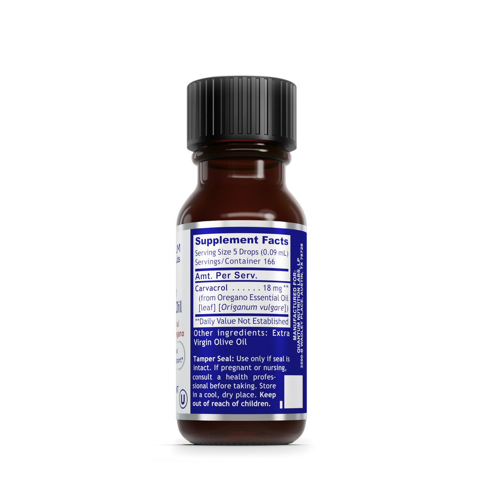 Dropper releasing oregano oil with bottle