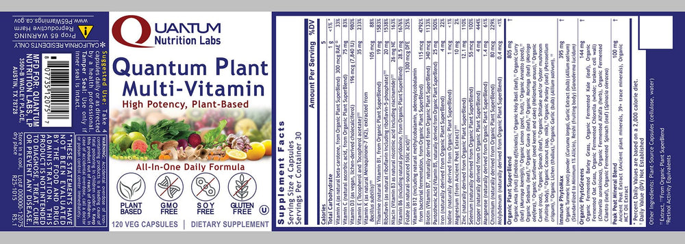 Front view of bottle showing 120 capsules