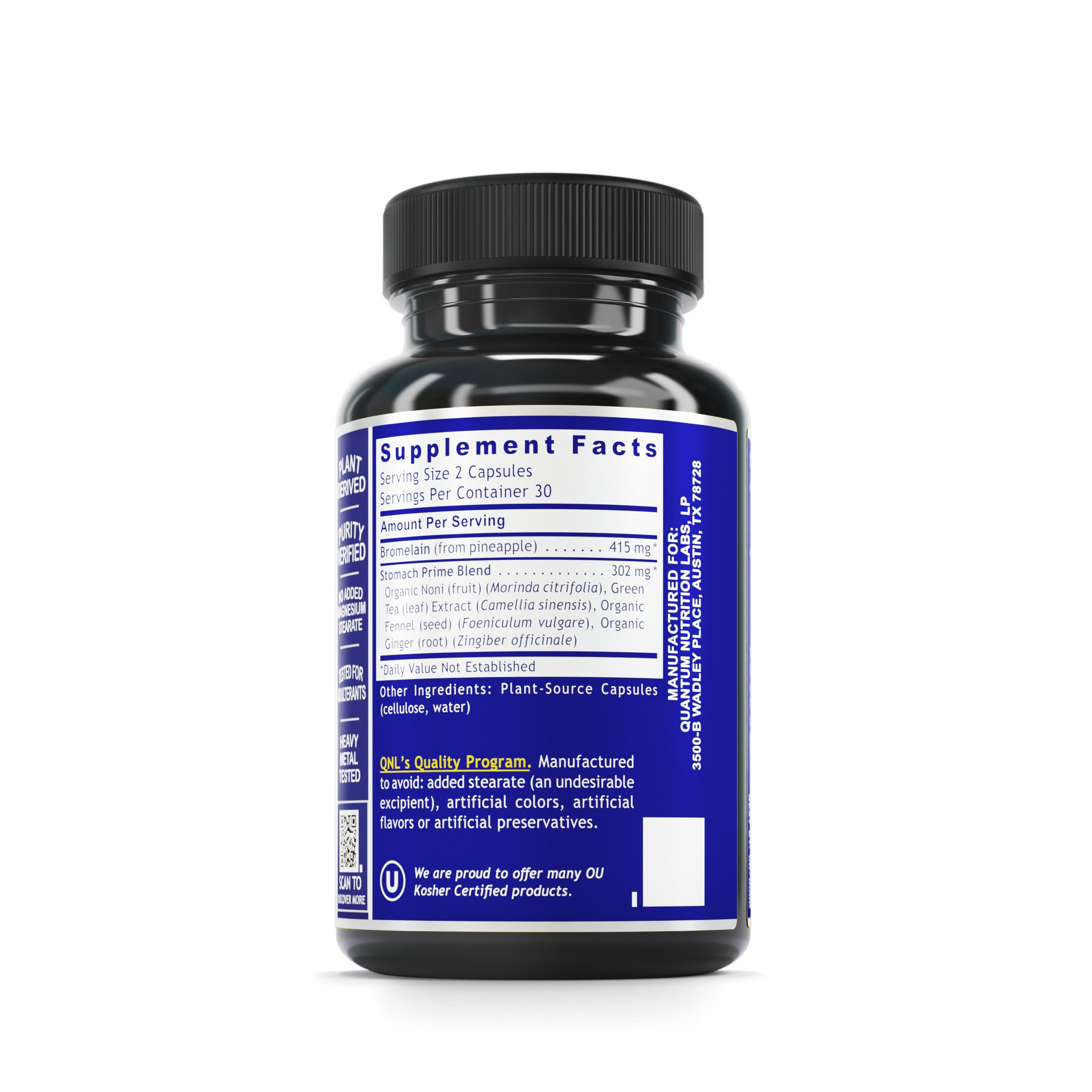 Capsules representing plant-based digestive enzymes for digestion