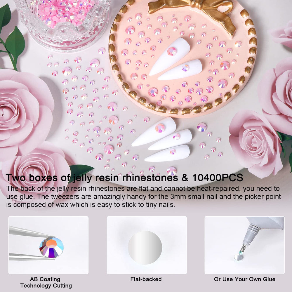 QPRETTY DU 4mm jelly rhinestones offer bright AB-coated sparkle