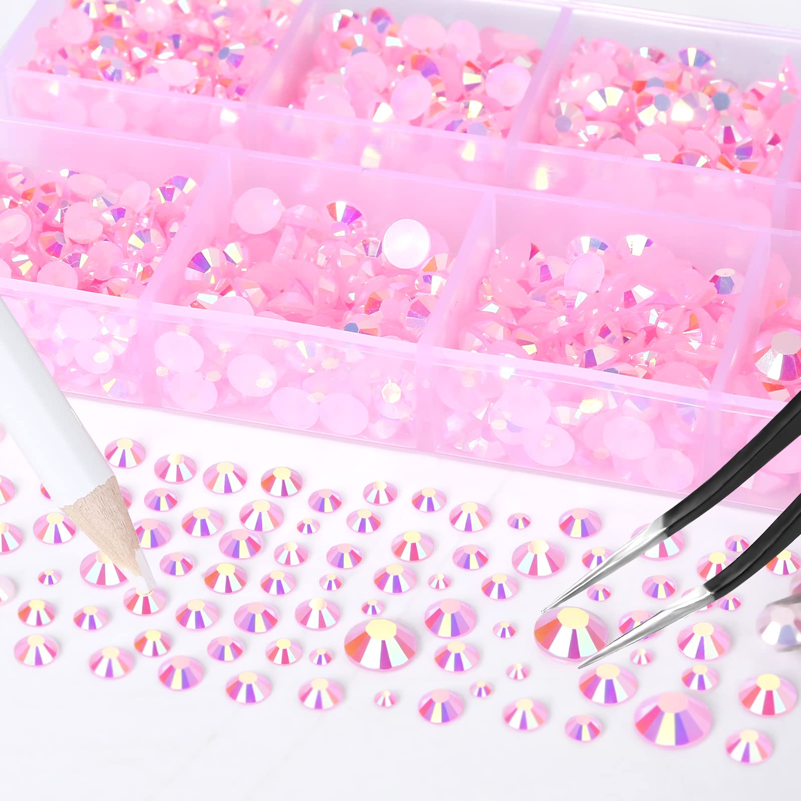 QPRETTY DU 6mm jelly rhinestones provide high visibility for larger crafts
