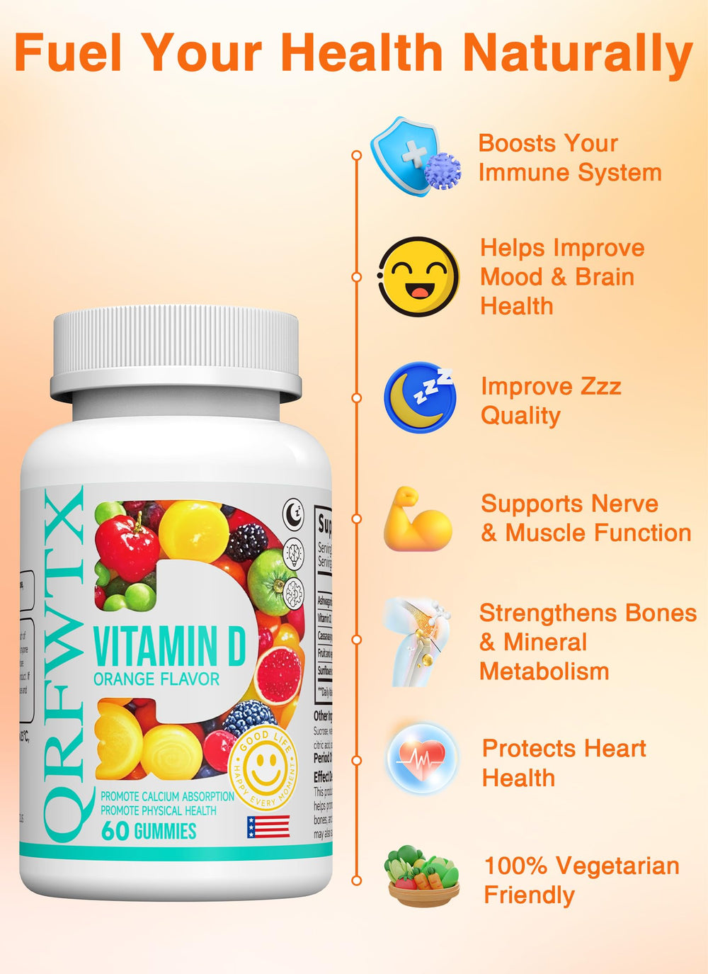 Plant-based Vitamin D2 ergocalciferol from mushrooms illustration