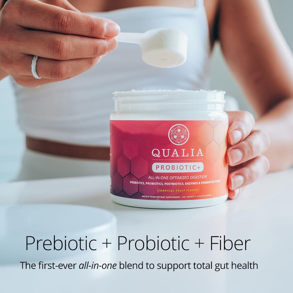 Qualia Probiotic scoop with jar