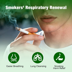 Smoker lung detox concept with QualiLife Mullein Gummies