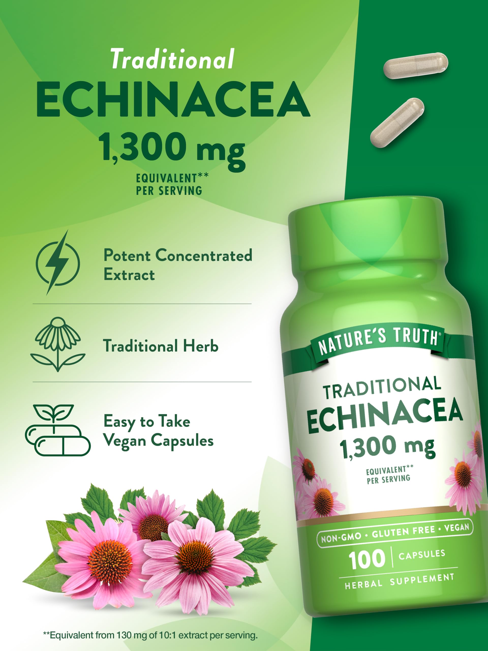 Quality and allergen-free statement for echinacea extract capsules