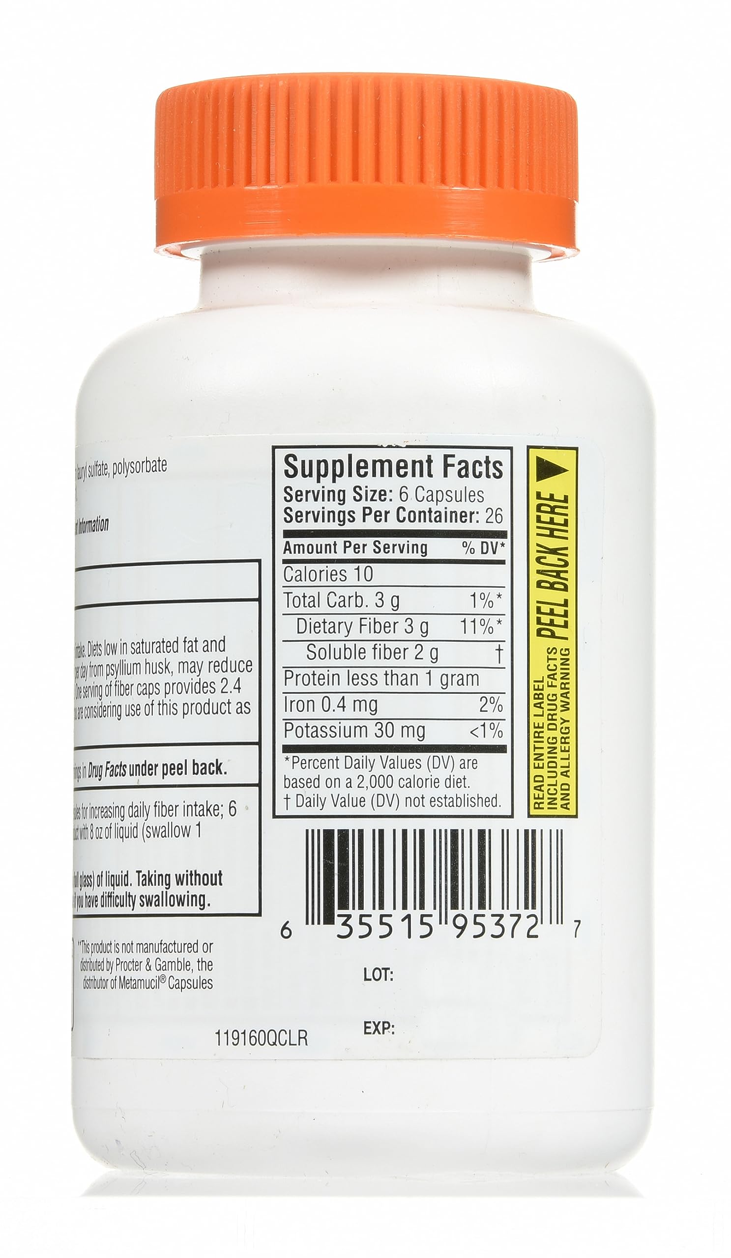 Quality Choice Daily Fiber Capsules usage and directions