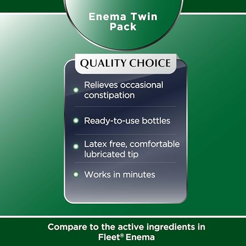 Quality Choice Enema Twin Pack lubricated tip enhances comfortable and smooth insertion.