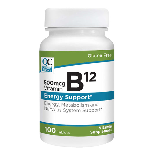 Quality Choice Vitamin B12 500 mcg bottle - front view