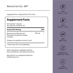 Resveratrol-SR bottle with capsules
