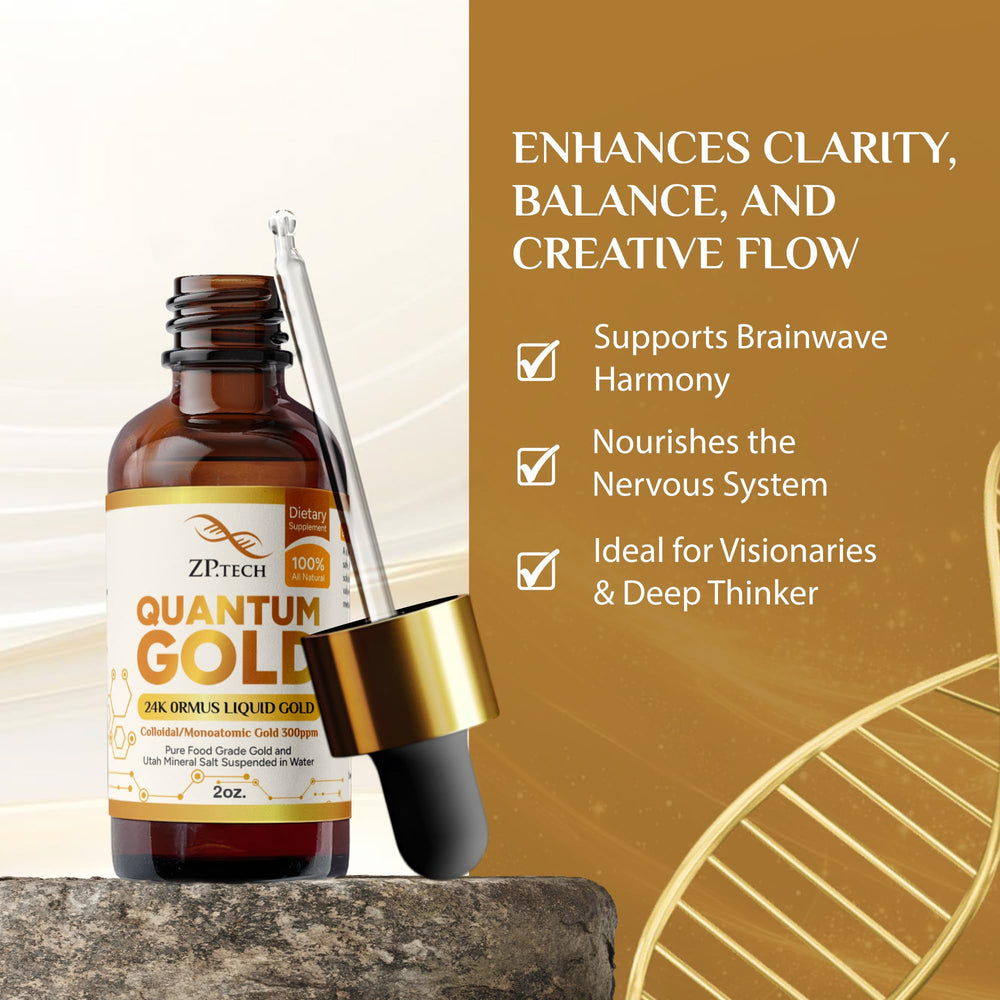 Ingredients panel for Quantum Gold Liquid Ormus 24K