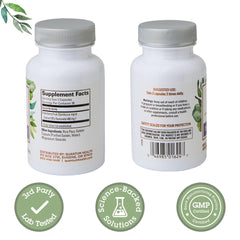 Label highlighting Sambucus nigra extract 400mg per 2 capsules