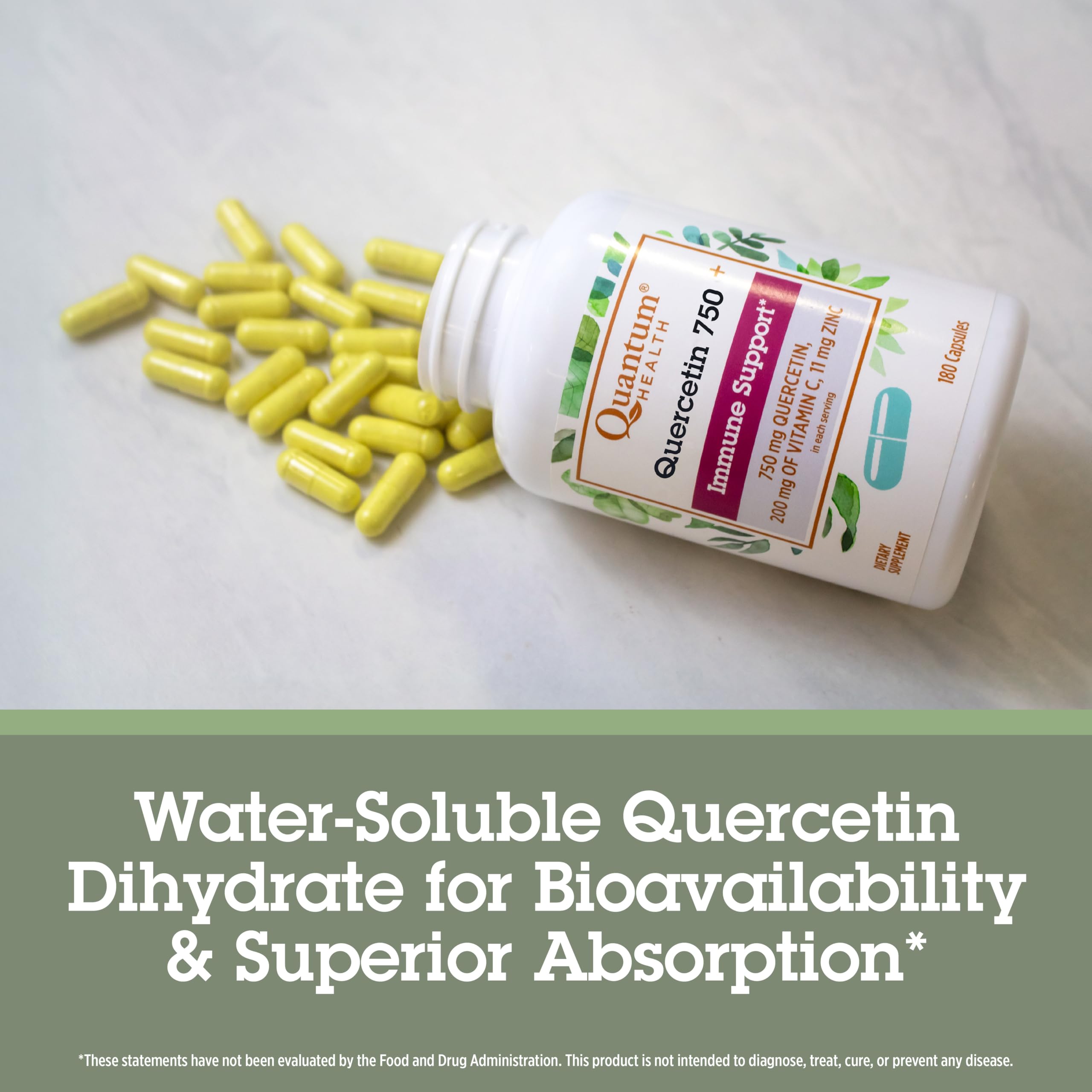 Supplement bottle on a white background for immune support