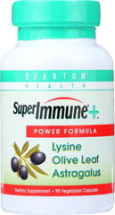 Bottle of Quantum Health Super Immune Vegetarian Capsule - 90 count, Pack of 2, front view