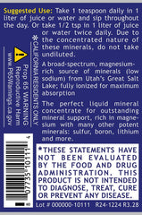 Mineral profile including magnesium, sulfur, boron, lithium and chloride in Quantum Mag Liquid
