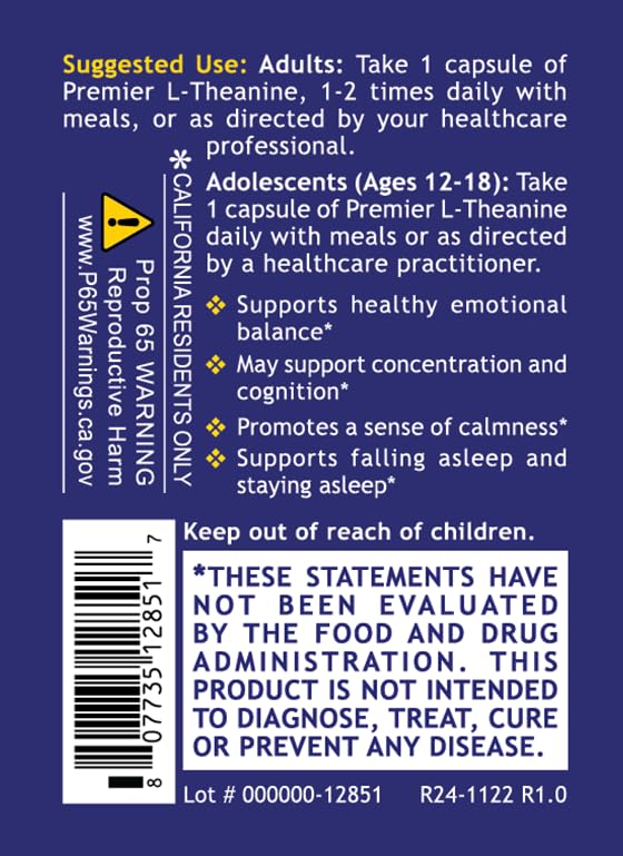 L-Theanine calming effect for relaxation and restful sleep
