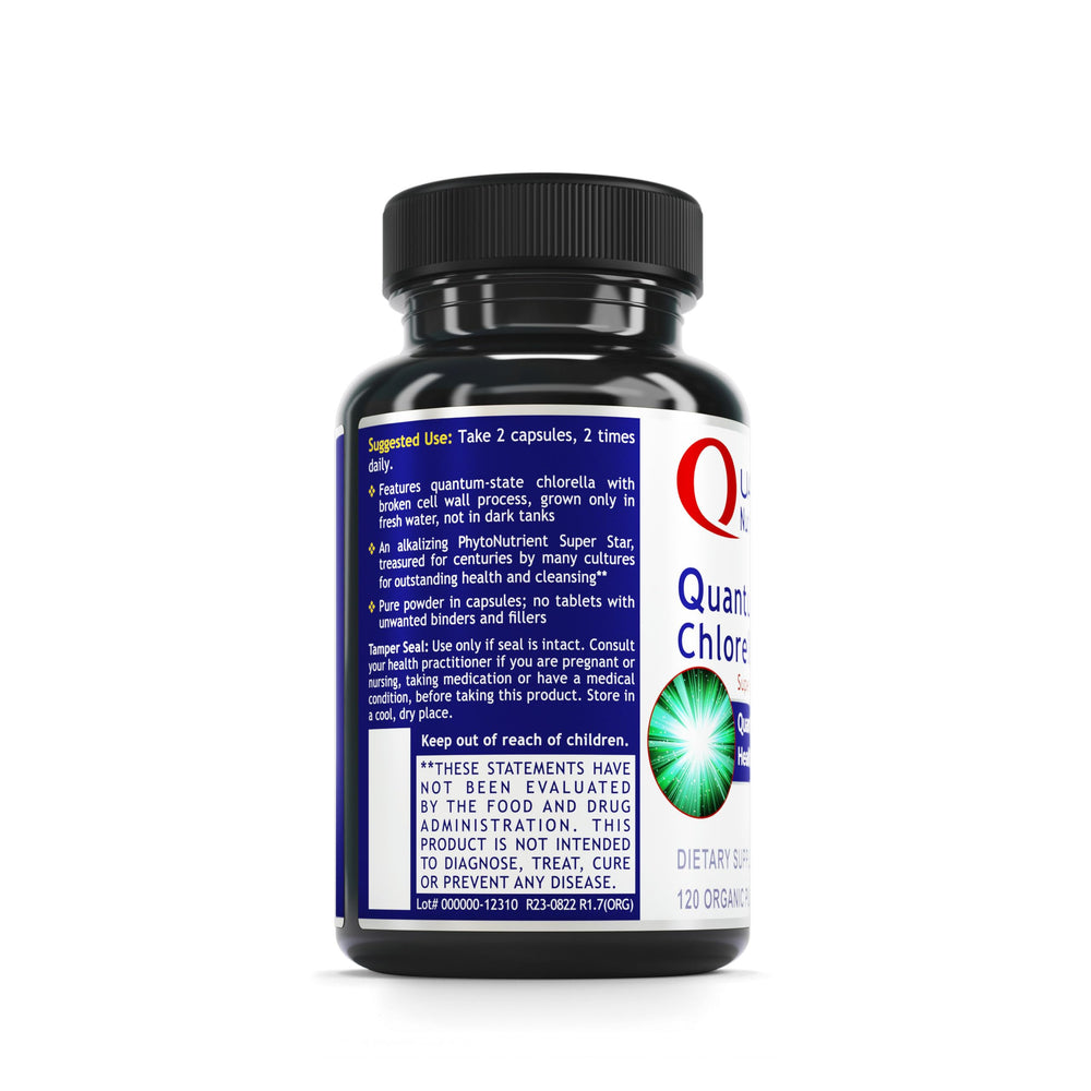 Organic chlorella capsules grown in fresh water