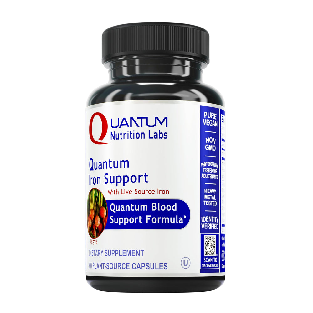 Quantum Nutrition Labs Iron Support bottle with 60 vegetarian capsules