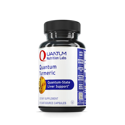 Quantum Nutrition Labs Turmeric bottle with 60 vegetarian capsules