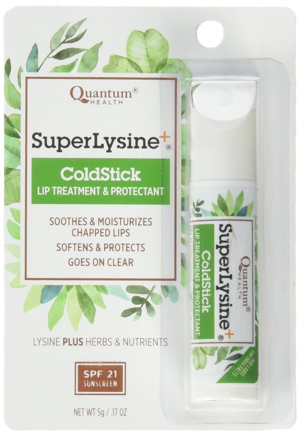Quantum Research Coldstick Super Lysine 0.17 oz pack of 6 – lip care with SPF-21