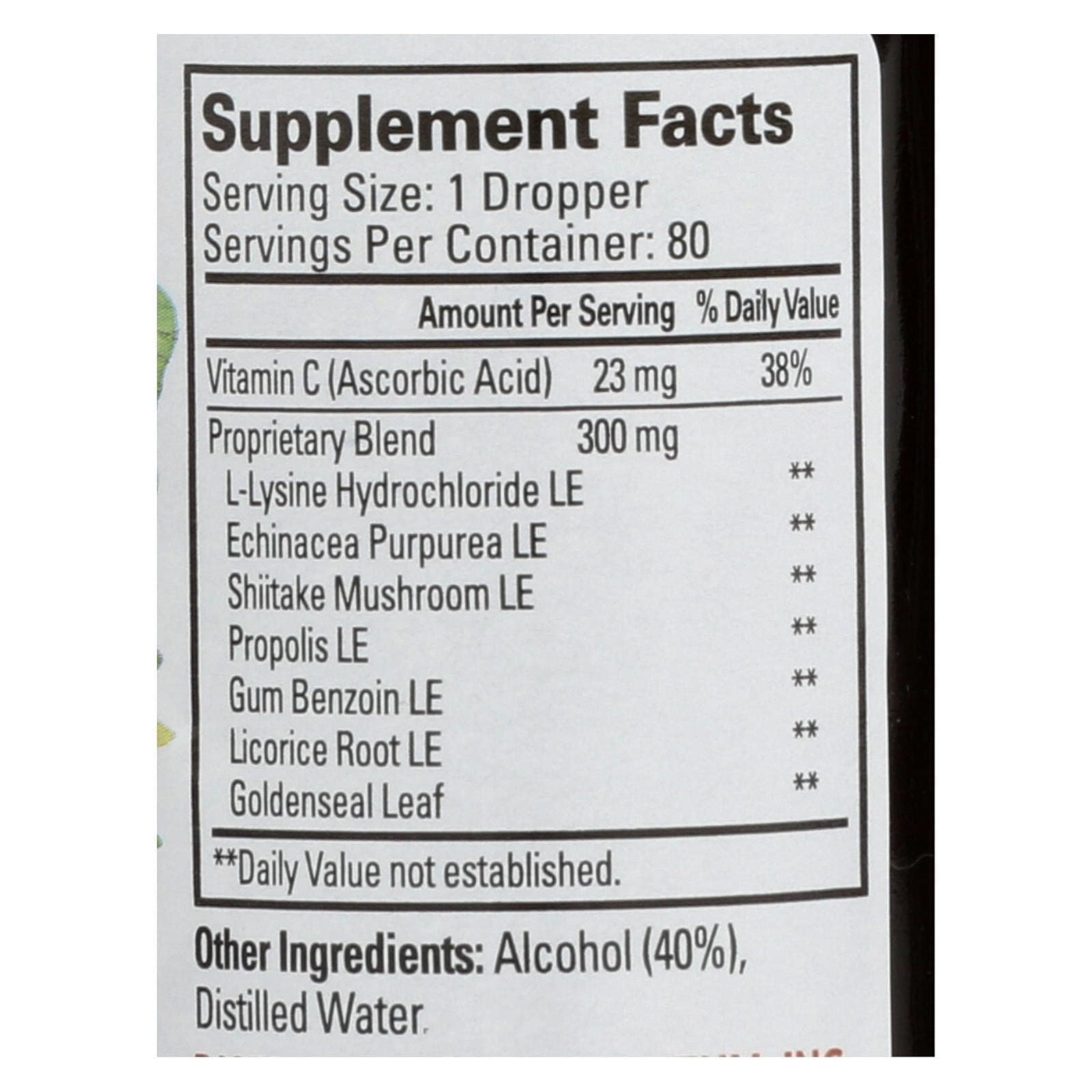 Quantum Super Lysine+ Liq bottle label close-up