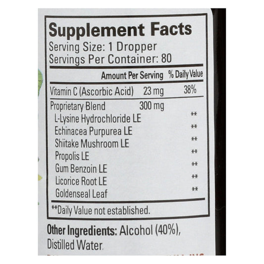 Quantum Super Lysine+ Liq bottle label close-up