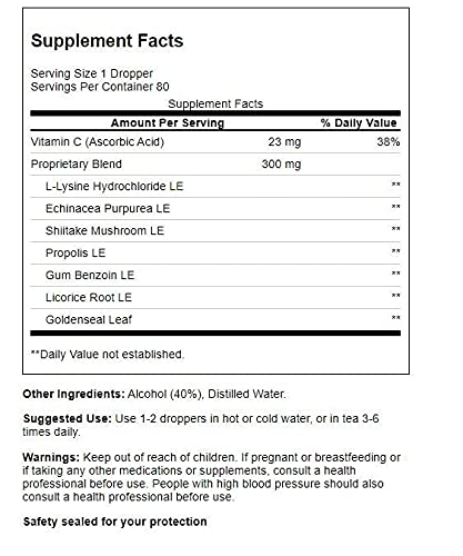 Quantum Super Lysine+ Liquid Extract bottle label
