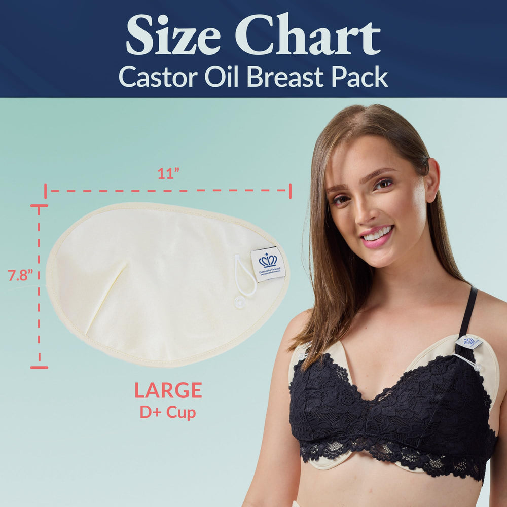 Large size breast pack worn under a bra strap