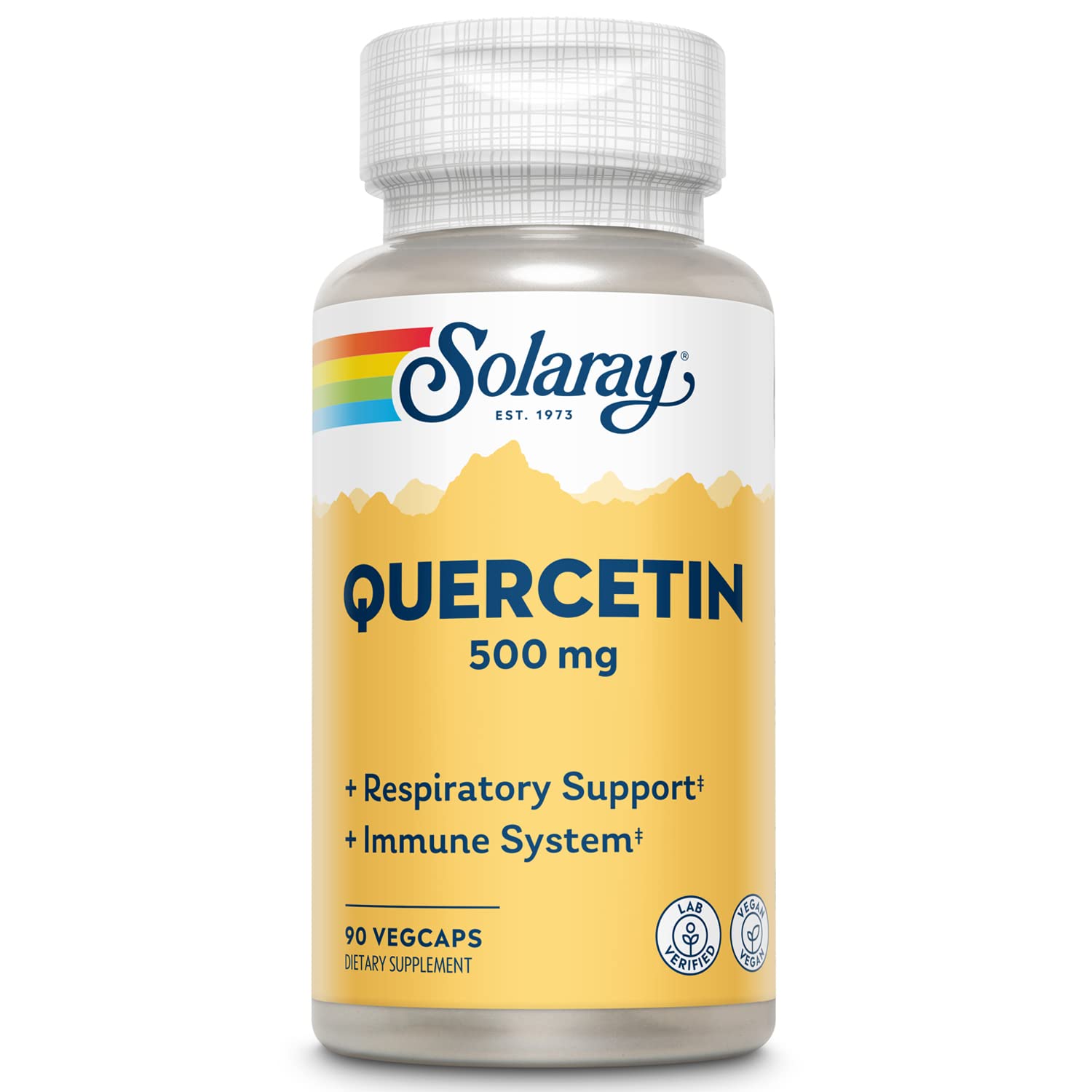 Quercetin 500mg Solaray bottle front view