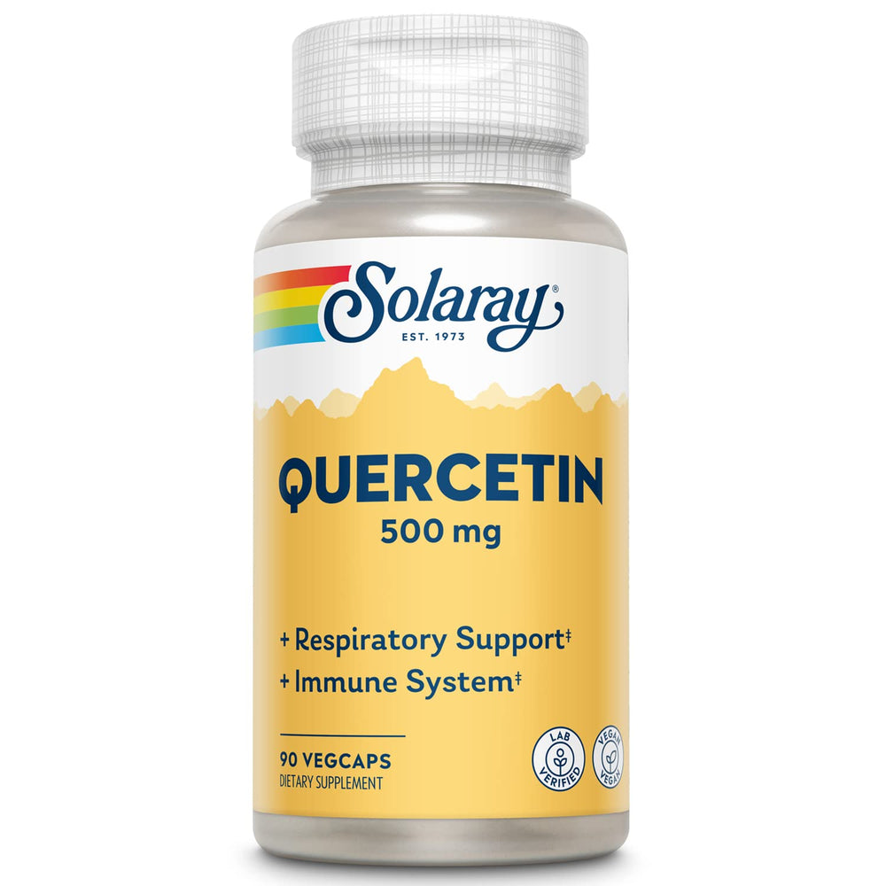 Quercetin 500mg Solaray bottle with 90 capsules (Pack of 2)