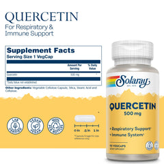 Solaray Quercetin 500 mg capsules 90 count per bottle