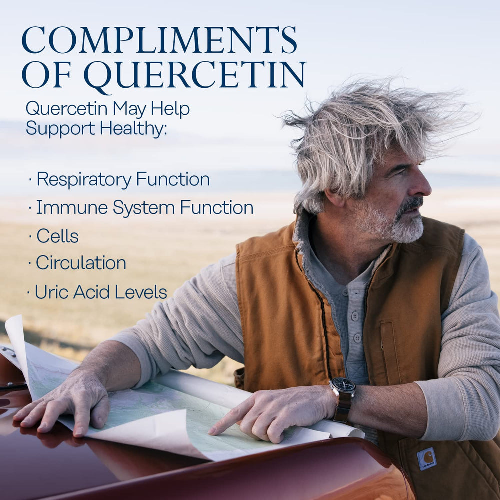 Label on Solaray Quercetin 500 mg capsule bottle