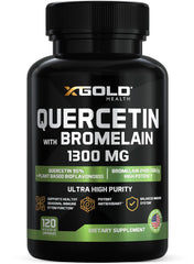 Quercetin + Bromelain 1300mg bottle front view