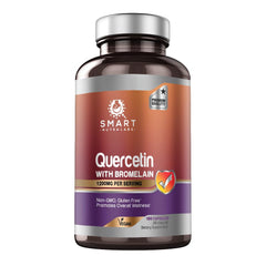 Quercetin with Bromelain capsules close-up