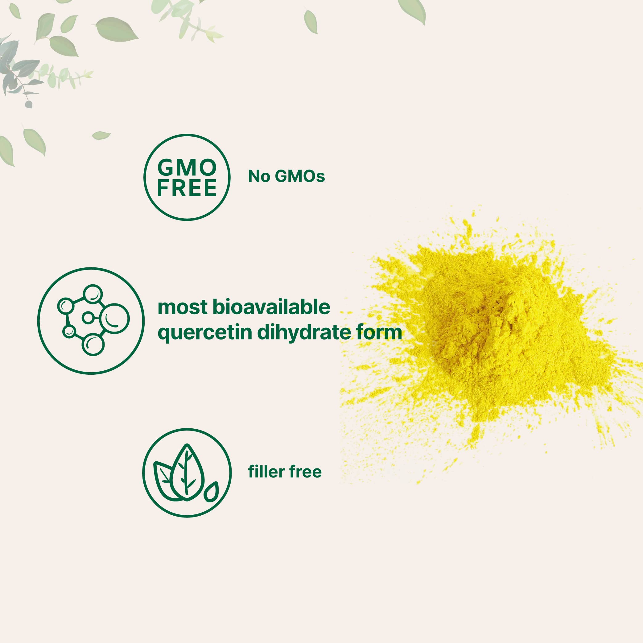 Container of Quercetin Dihydrate Powder 100g